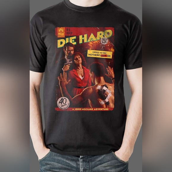 New FRIGHT RAGS Die Hard Pulp Novel MEDIUM T-shirt, Limited